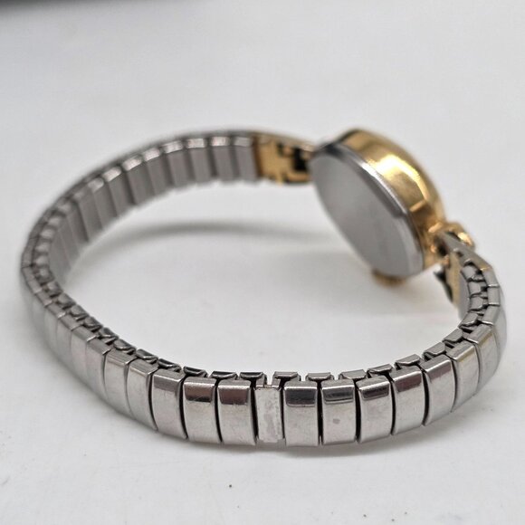 Vintage Timex Womens Two-Tone Stretch Band Watch Wind Up Quartz Working - Picture 6 of 9